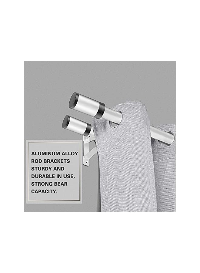 erorex Curtain Rod Bracket, Heavy Duty Curtain Rod Holders for Drapes Wall Heavy Duty, Single Decorative Drapery Rod Hooks Hanger Fit for 1 to 1.2 Inch Drapes Rod, White (Set of 4)  - Image 4