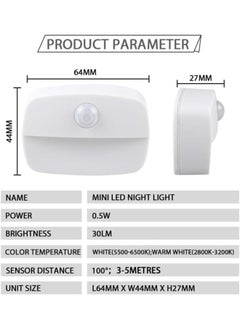 Generic Motion Sensor Night Light, Cordless Battery-Powered LED, Modern White, 1 Pack  - Image 2