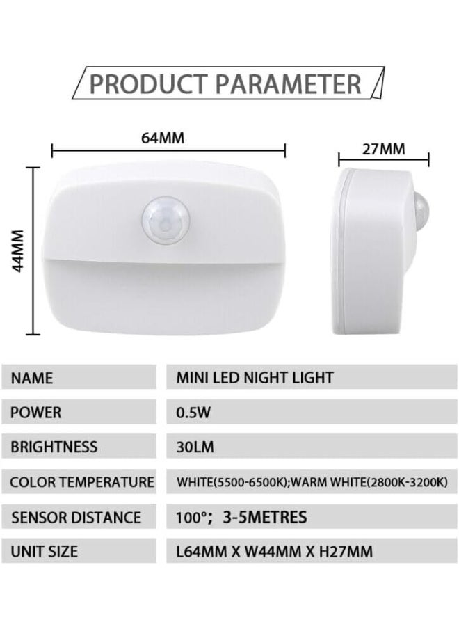Generic Motion Sensor Night Light, Cordless Battery-Powered LED, Modern White, 1 Pack  - Image 2