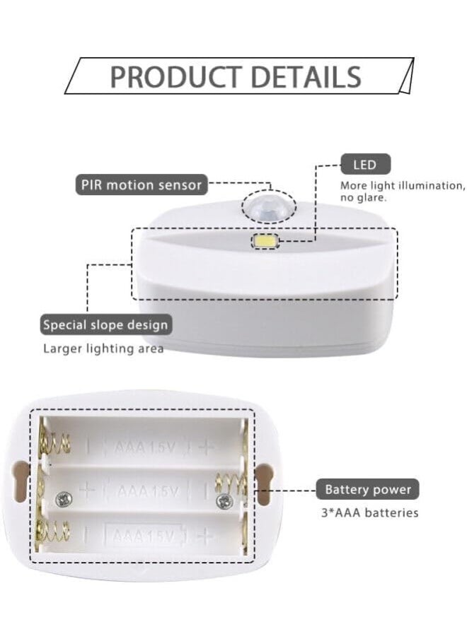 Generic Motion Sensor Night Light, Cordless Battery-Powered LED, Modern White, 1 Pack  - Image 3