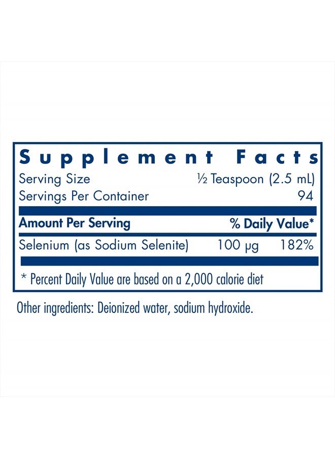 Allergy Research Group محلول السيلينيوم - سيلينيوم سائل سريع الامتصاص، سيلينيت الصوديوم النقي، دعم الغدة الدرقية، مضادات الأكسدة، مكمل 100 ميكروغرام، مضاد للحساسية - 8 أونصة سائلة - Image 2