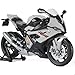 Risopen 112 Motorcycle Model Toy for BMW S1000RR Alloy Diecast Motorcycle Model for Welly No Assembly Required Mini Racing Moto Collection Gift for Adult Grey - Image 3