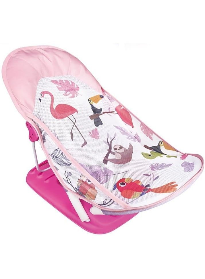 Tiibaby 68169 Deluxe Baby Bather, Pink Tropical Design - Image 1