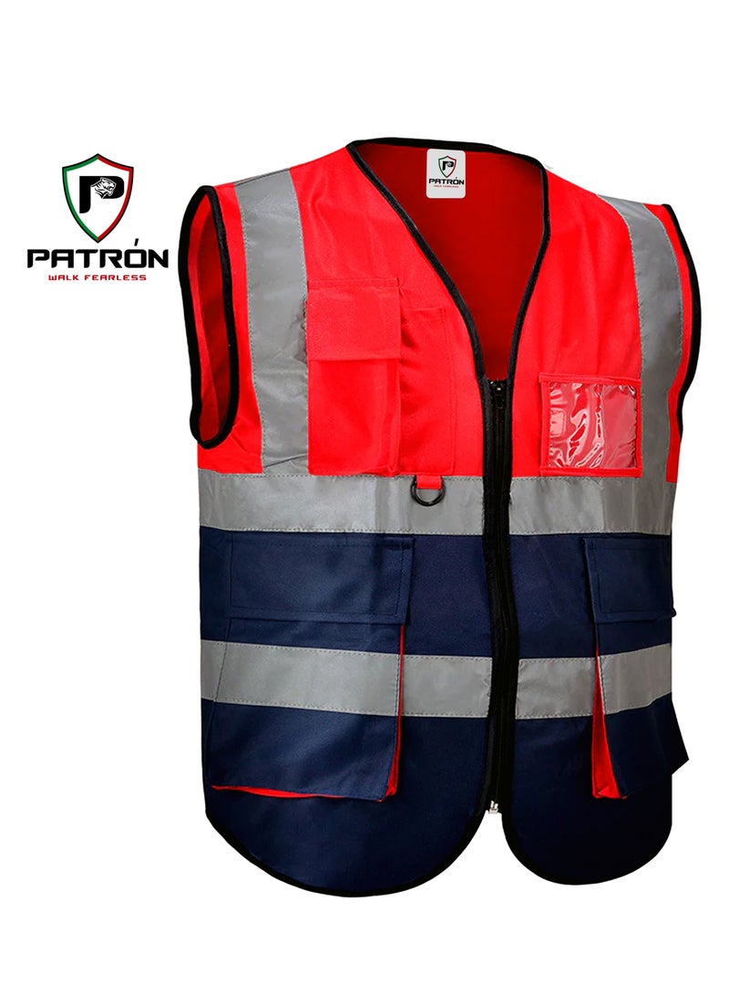 Patron High Quality Reflective Fabric With Hi Vis Tape Vest In Lightweight, Wind & Moisture Resistant