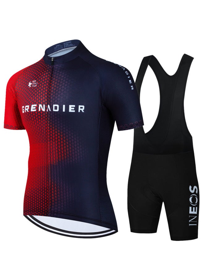 Ineos Cycling Jersey Men's Summer Set New Bicycle Mountain Bike Clothing Breathable Road Cycling Clothing
