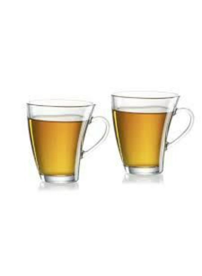 6-piece glass cup set for serving tea and coffee - Image 2