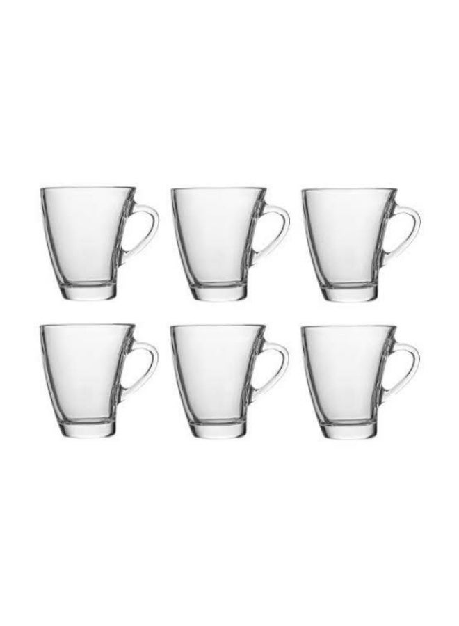 6-piece glass cup set for serving tea and coffee - Image 1