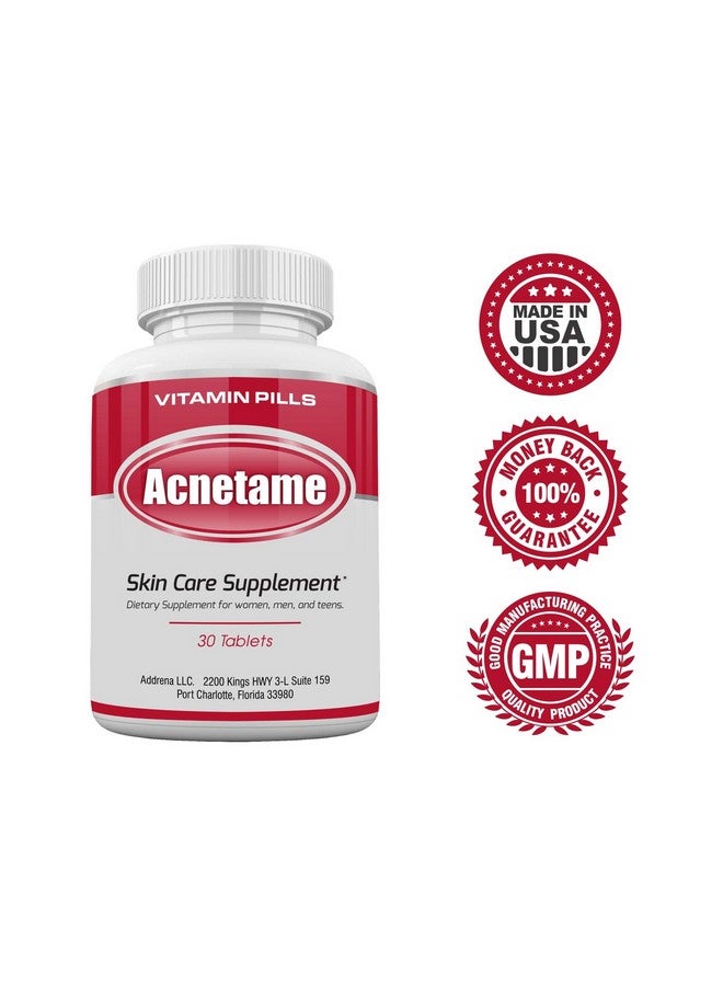 Acnetame Acne Pills 30 Day Supplements For Acne Vitamin Treatment Tablets To Clear Oily Skin For Women Men Teens And Adults  - Image 5