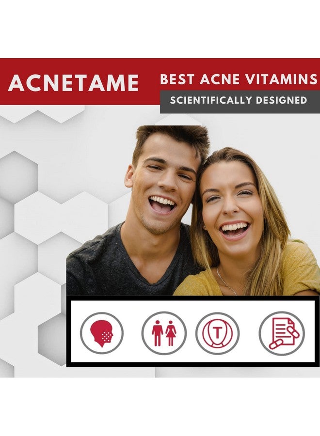 Acnetame Acne Pills 30 Day Supplements For Acne Vitamin Treatment Tablets To Clear Oily Skin For Women Men Teens And Adults  - Image 4