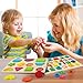 Attmu Wooden Puzzles for Toddlers 3 Pcs Alphabet Puzzle ABC Shape Number Puzzle Learning Toys for Kids Preschool Educational Activities Toddler Gift Toys for Girls Boys Christmas Valentines Easter - Image 4