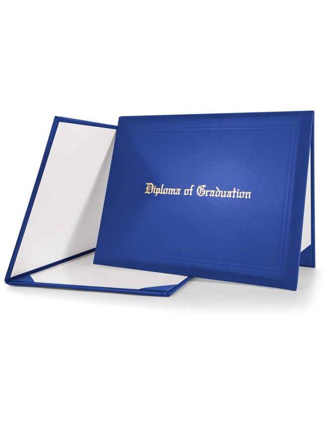 GraduationMall Handcrafted Imprinted Diploma Cover 6" X 8" (Royal) - Image 1