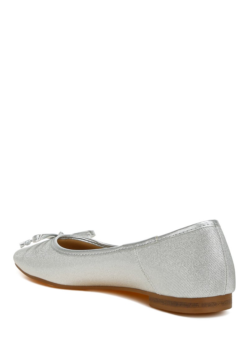 London Rag Metallic Ballet Flats in Silver  - Image 3