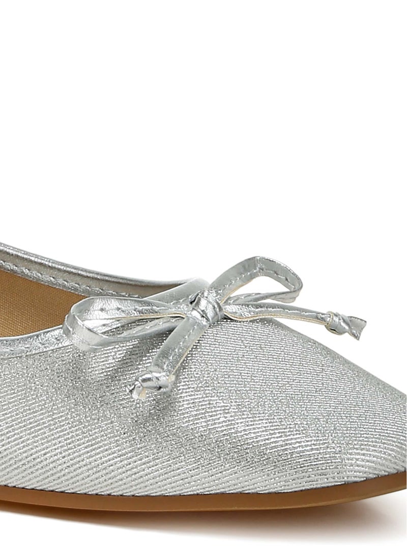 London Rag Metallic Ballet Flats in Silver  - Image 5
