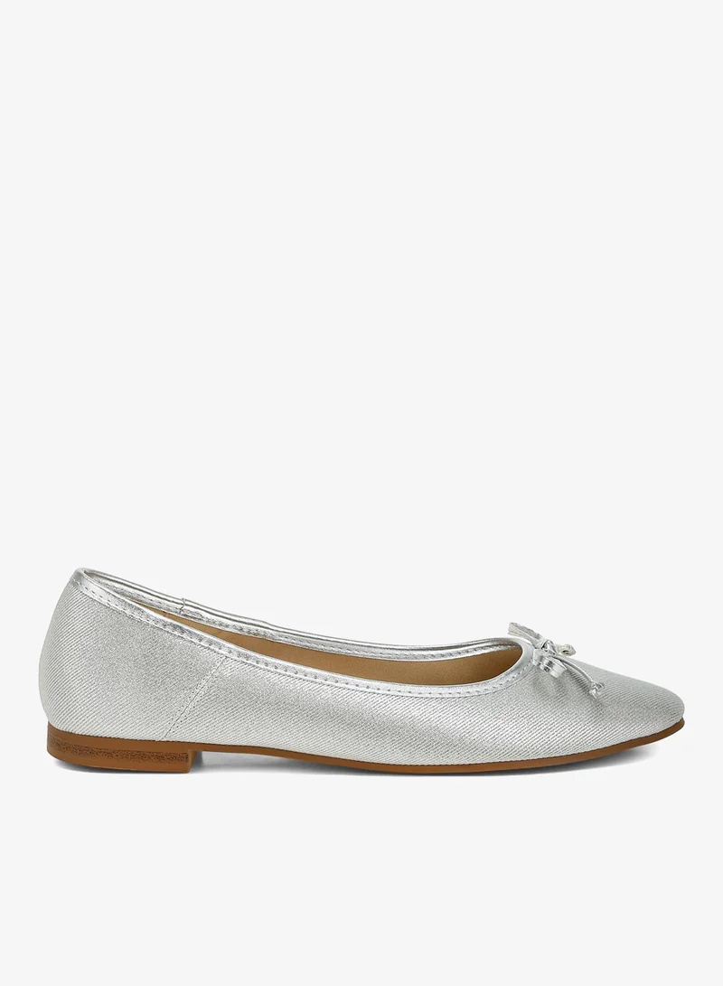 Metallic Ballet Flats in Silver