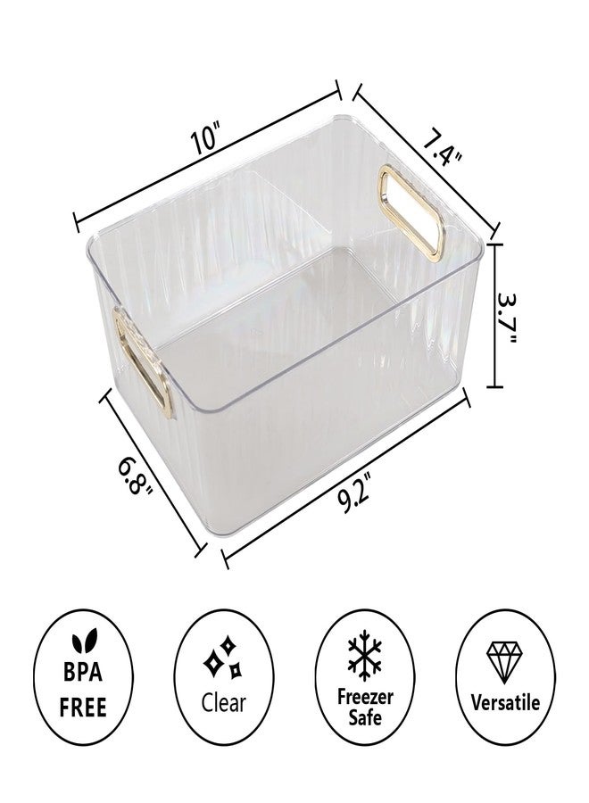 Ggbin 4 Pack Multi-Use Clear Organizer Bins, Small Plastic Storage Container for Kitchen, Pantry, Bathroom - Image 4