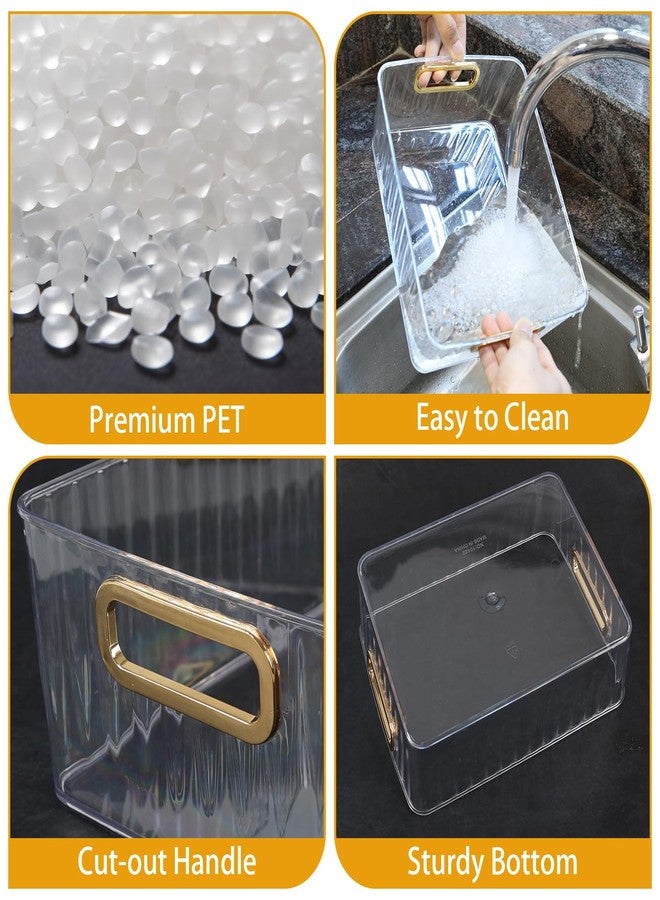 Ggbin 4 Pack Multi-Use Clear Organizer Bins, Small Plastic Storage Container for Kitchen, Pantry, Bathroom - Image 5