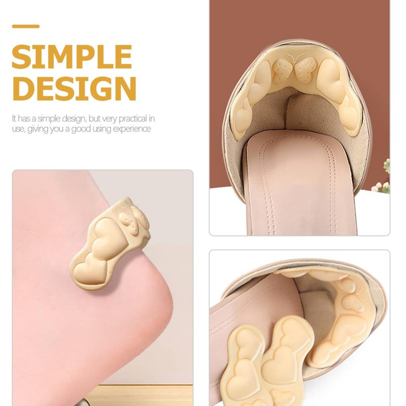 Self Adhesive Gel Heel Cushions 8Pcs Adjustable Pads Prevent Slipping Blisters - Image 3