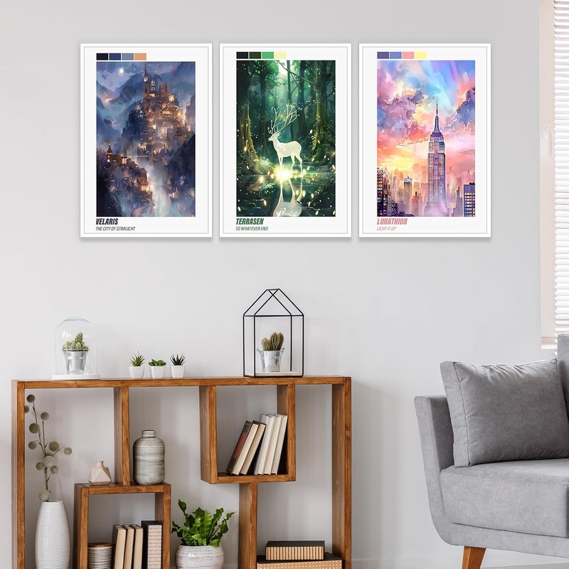 DFAIUY Set of 3 Sarah J. Maas Vintage Canvas Wall Art - Image 2