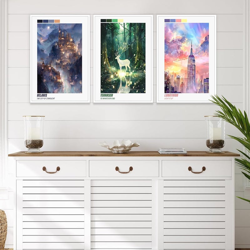 DFAIUY Set of 3 Sarah J. Maas Vintage Canvas Wall Art - Image 5