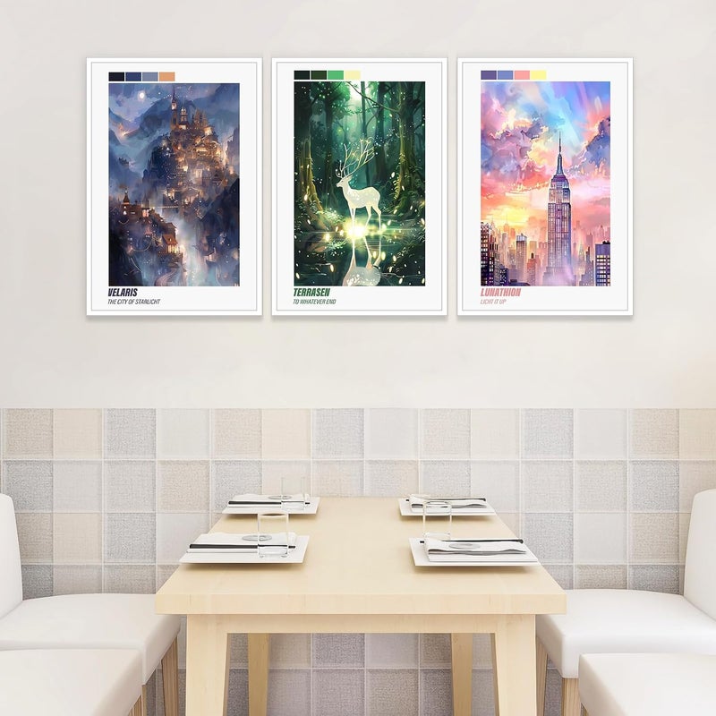 DFAIUY Set of 3 Sarah J. Maas Vintage Canvas Wall Art - Image 4