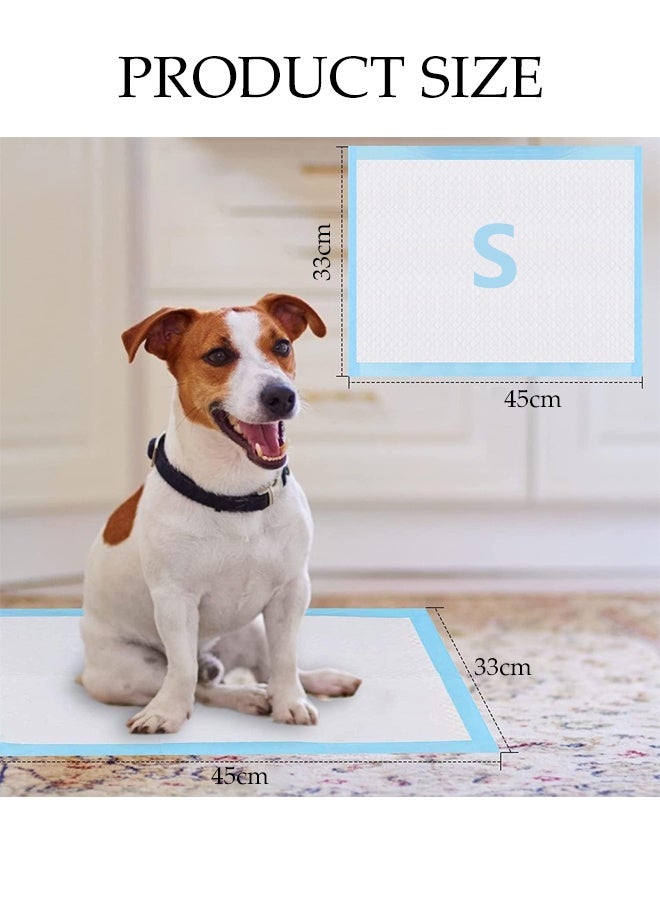 DUNISO وسادات تدريب الحيوانات الأليفة، وسادات بول قابلة للتخلص، وسادات بول فائقة الامتصاص للكلاب، مقاومة للتسرب، سريعة الجفاف، مناسبة لجميع الحيوانات الأليفة للاستخدام، 100 قطعة، 33*45 سم (S) - Image 3