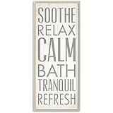The Stupell Home Decor Collection The Stupell Home Decor Collection Stupell Home DÃƒÂ©cor Soothe Calm Relax Bath Bathroom Wall Plaque, 7 x 0.5 x 17,  - Image 1