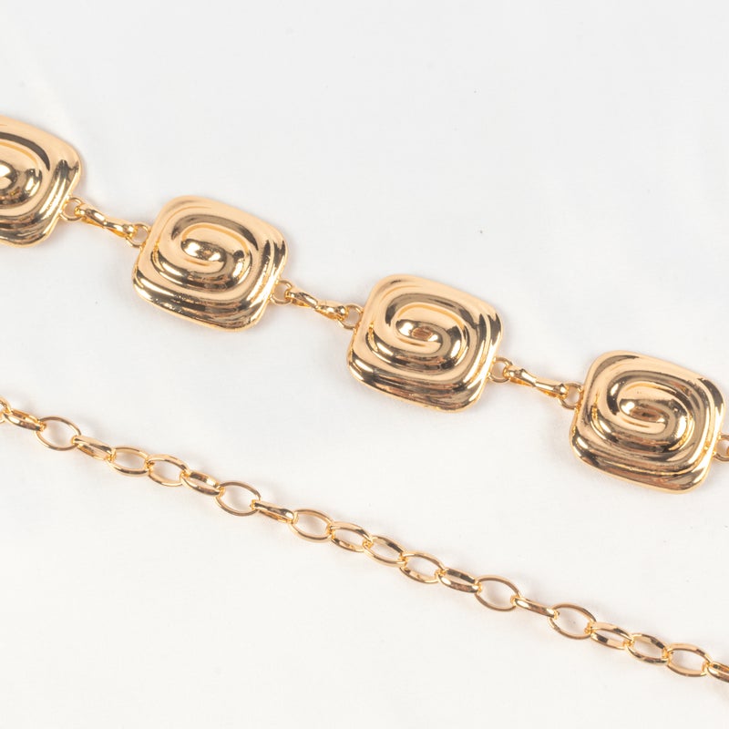 Golden Metal Waist Chain Belt For Women - Image 3