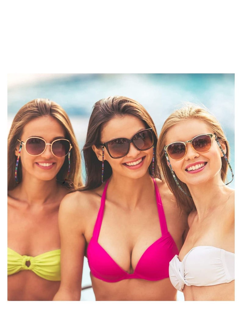 SYOSI حزام النظارات حامل النظارات أحزمة النظارات الشمسية حزام حامل النظارات حبل الزجاج حبل نظارات السلامة للجنسين سلسلة نظارات العين  - Image 2