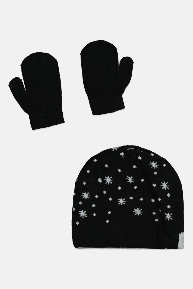 PJMASKS Kids Girls 2 Pcs Beanie And Winter Gloves, Black - Image 2