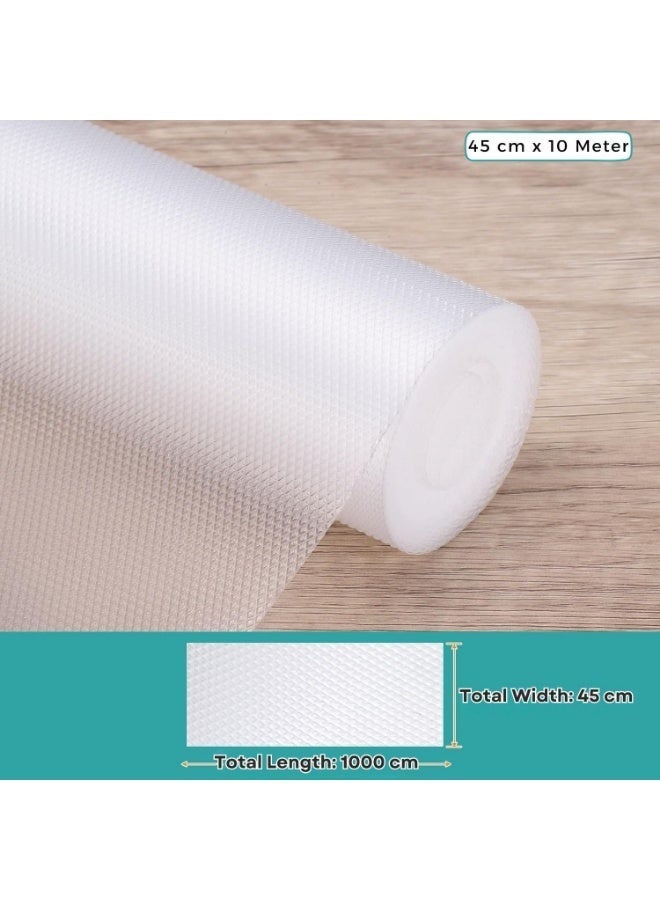 HOME ZONE Shelf Liner 45 x 10 Meter Non-Adhesive Drawer Mats Non-Slip Food Grade EVA Drawer Liner Stain-Proof Liner for Shelf Refrigerator Cupboard and Desk - Image 2