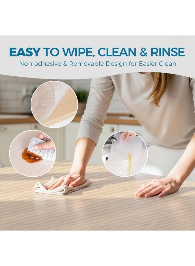 HOME ZONE Shelf Liner 45 x 10 Meter Non-Adhesive Drawer Mats Non-Slip Food Grade EVA Drawer Liner Stain-Proof Liner for Shelf Refrigerator Cupboard and Desk - Image 4