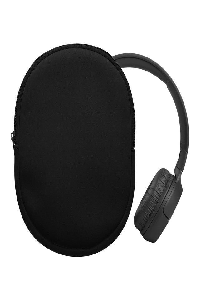 kwmobile Cover Compatible with JBL Tune 600 / 500BT / 510BT / 450 Case - Neoprene Headset Cover - Pouch w/Zipper - Black - Image 1