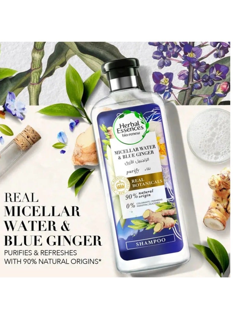 Herbal Essences Micellar Water & Blue Ginger Shampoo 400ml - Image 3