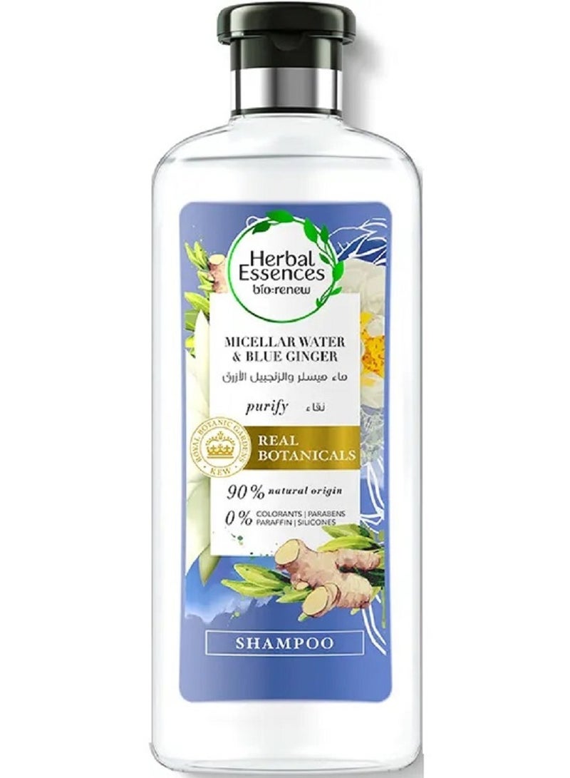 Herbal Essences Micellar Water & Blue Ginger Shampoo 400ml - Image 1