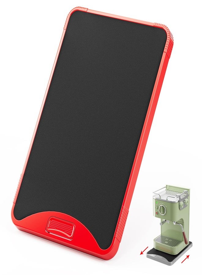 ARGOMAX Appliance Rolling Tray, Coffee Maker Slider, coffee pull out tray, sliding coffee maker tray, Suitable for coffee machines, air fryers and other appliances (Red-Plastic) - Image 1
