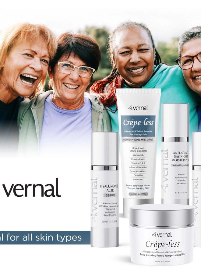 Vernal كريم العين المضاد للتجاعيد - كريم العين بالكولاجين المدعم بفيتامين C وحمض الهيالورونيك، كريم تقليل انتفاخ أكياس العين للهالات السوداء، الانتفاخ، أكياس تحت العين، خطوط الضحك والخطوط الدقيقة - Image 3