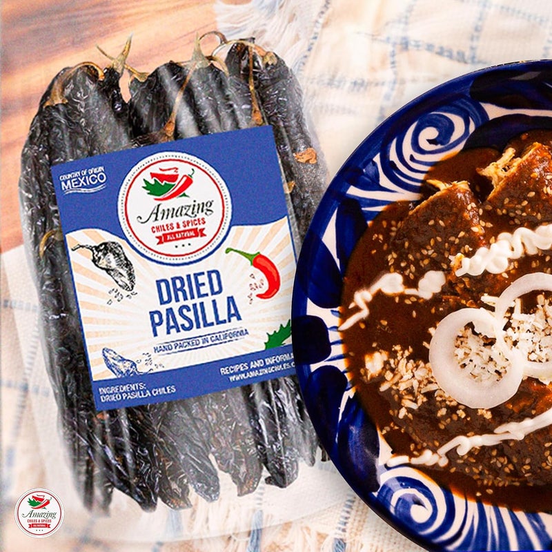 Amazing Chiles & Spices مجموعة الفلفل المجفف والتوابل المدهشة - فلفل أنشو، فلفل غواخيلو، فلفل باسيلّا (12 أونصة إجمالية) لوصفات مكسيكية أصلية - Image 4