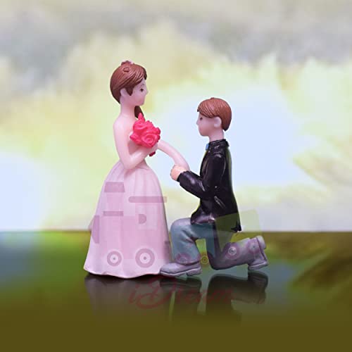 iDream Proposing Guy Resin Showpiece - Romantic Couple Miniature Gift for Girlfriend, Wife or Valentines Day Celebration (White) - Image 4