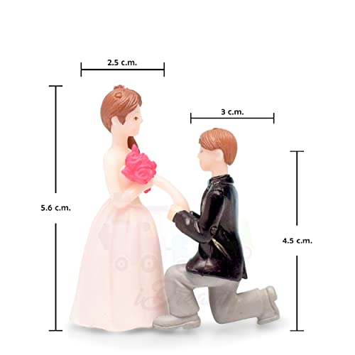 iDream Proposing Guy Resin Showpiece - Romantic Couple Miniature Gift for Girlfriend, Wife or Valentines Day Celebration (White) - Image 2