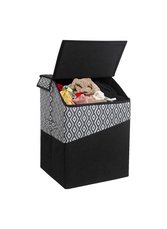 PrettyKrafts 75 LTR Foldable Laundry Basket for Clothes | Jute Laundry Bag | Washing Clothes Storage Basket | Toy Storage Organizer | 40x35x53cm | Black - pzsku/ZBE383A0433ADAF8F7C5BZ/45/_/1740982656/76930f2d-9cb7-455b-ac0d-05954713065c