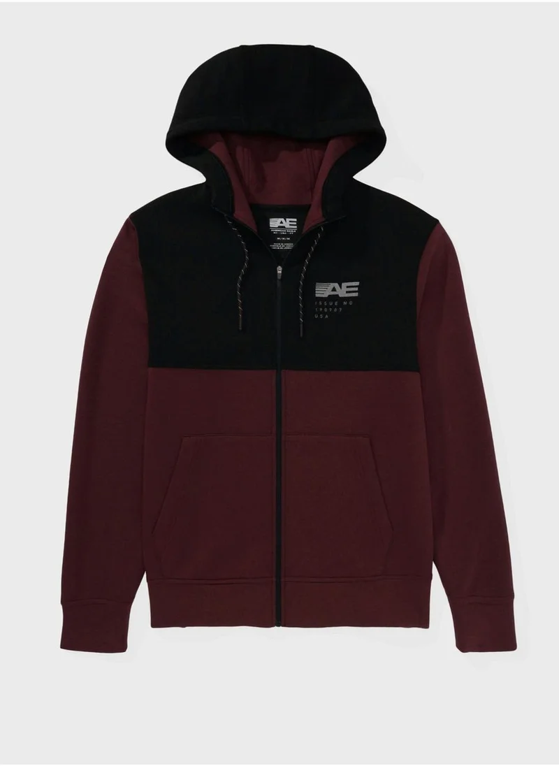 American Eagle Zipper Detailed Hoodie