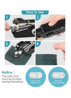 Hihonor Handheld Sewing Machine, Mini Sewing Machine Handheld for Adults Quick Stitching, Portable Sewing Machine with Sewing Kits for Clothes, Jeans, DIY, Home, Travel (White)  - Image 3