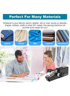 Hihonor Handheld Sewing Machine, Mini Sewing Machine Handheld for Adults Quick Stitching, Portable Sewing Machine with Sewing Kits for Clothes, Jeans, DIY, Home, Travel (White)  - Image 4