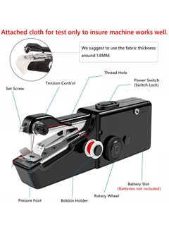 Hihonor Handheld Sewing Machine, Mini Sewing Machine Handheld for Adults Quick Stitching, Portable Sewing Machine with Sewing Kits for Clothes, Jeans, DIY, Home, Travel (White)  - Image 5
