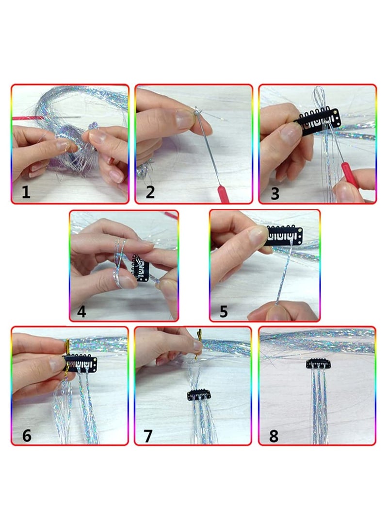 بلومنغ تايم 12 لون جدائل 47 بوصة وصلات شعر لامع لامع - Image 2