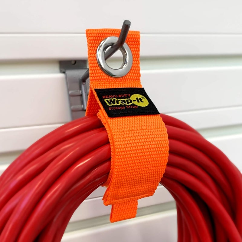 Wrap-It Storage Heavy-Duty Straps - 10-inch (6-Pack) Blaze Orange - Garage Organizer and Electric Cord Holder for Garage Essentials - Image 2