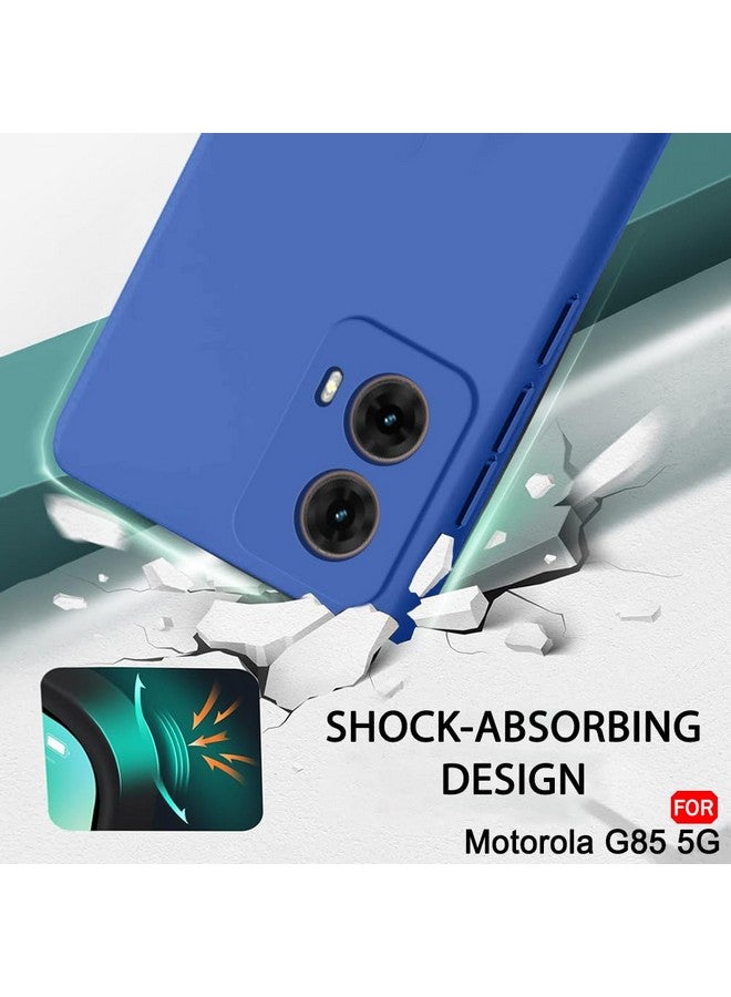 TheGiftKart Liquid Silicone Back Cover Case for Motorola Moto G85 5G | Soft Micro-Fibre Lining Inside | Camera Protection Bump | Shockproof Back Case Cover for Moto G85 5G (Silicone, Blue) - Image 5