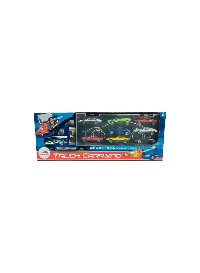 Friction Truck Toy Keeps 9 Cars Included Metallic  - Image 4