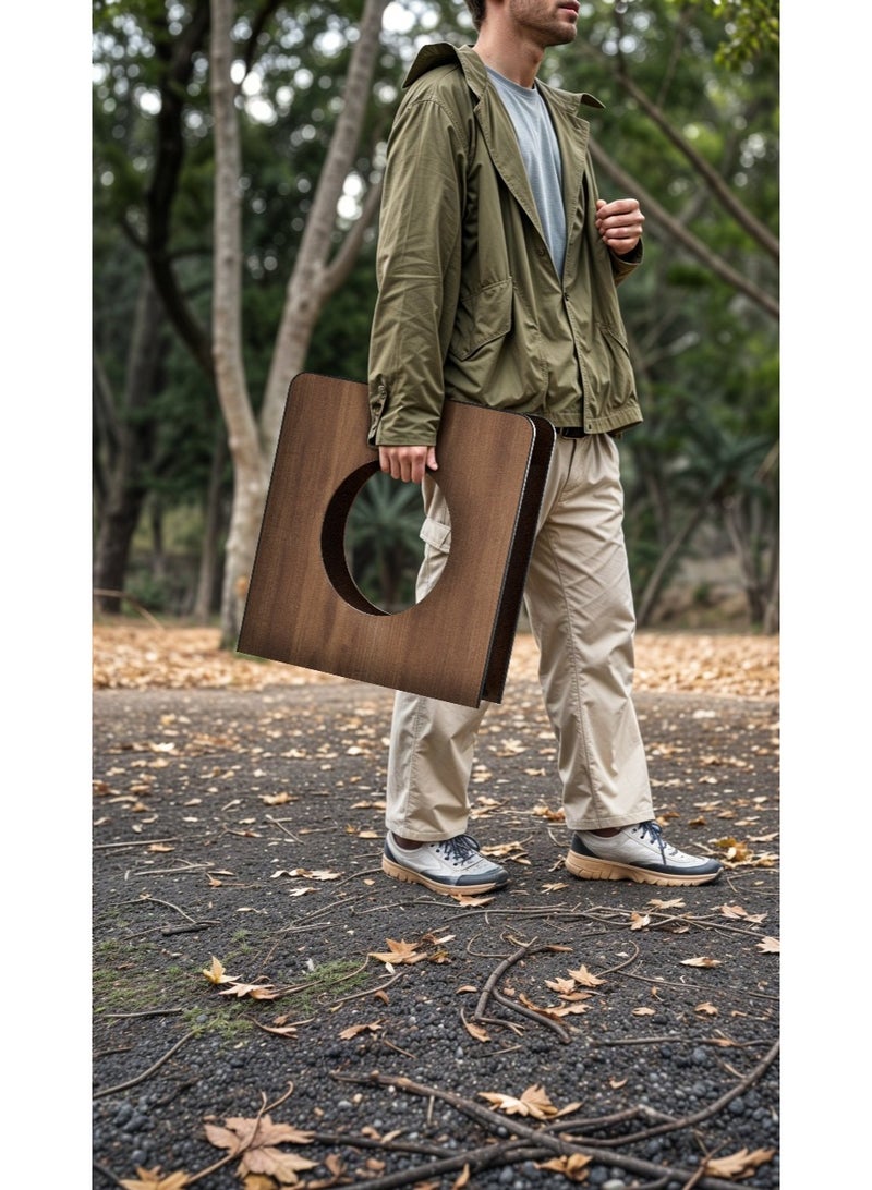 GREEN LION Fold Grill Mate Camping BBQ Table / Removable Grill / Heat Vents / Durable Construction / Light Weight / Easy to Clean - Wood - Image 2