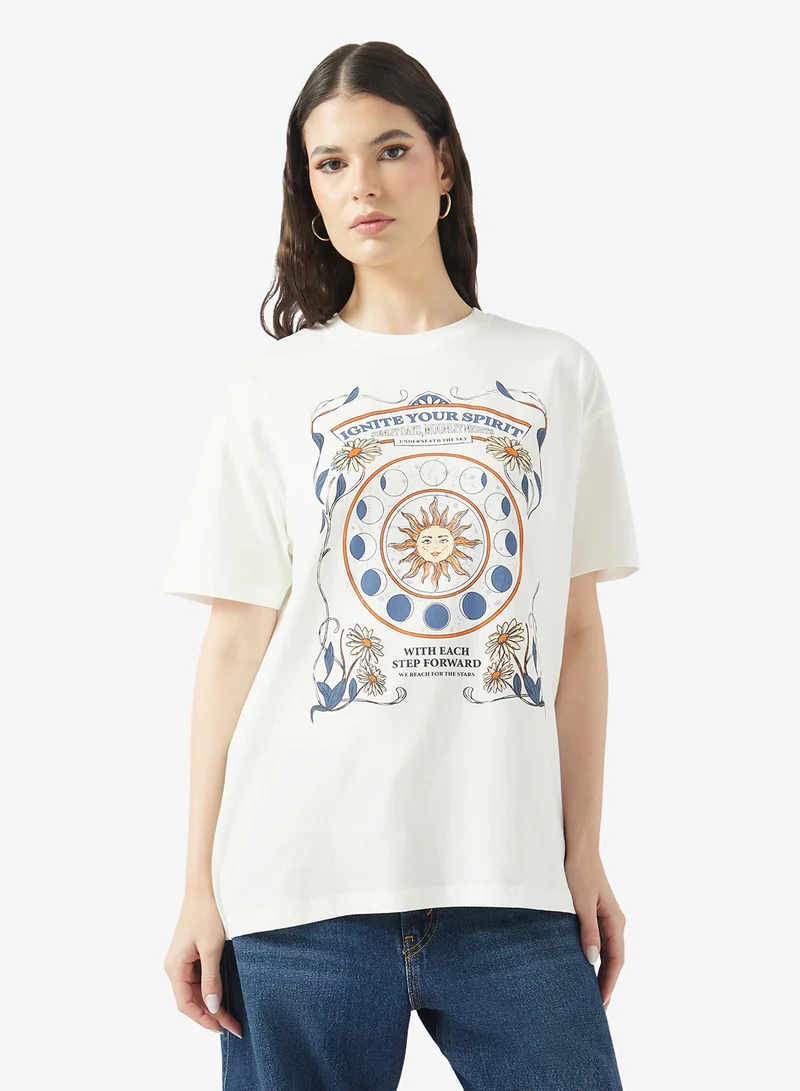 Ripples Ladies Drop Shoulder T-shirt